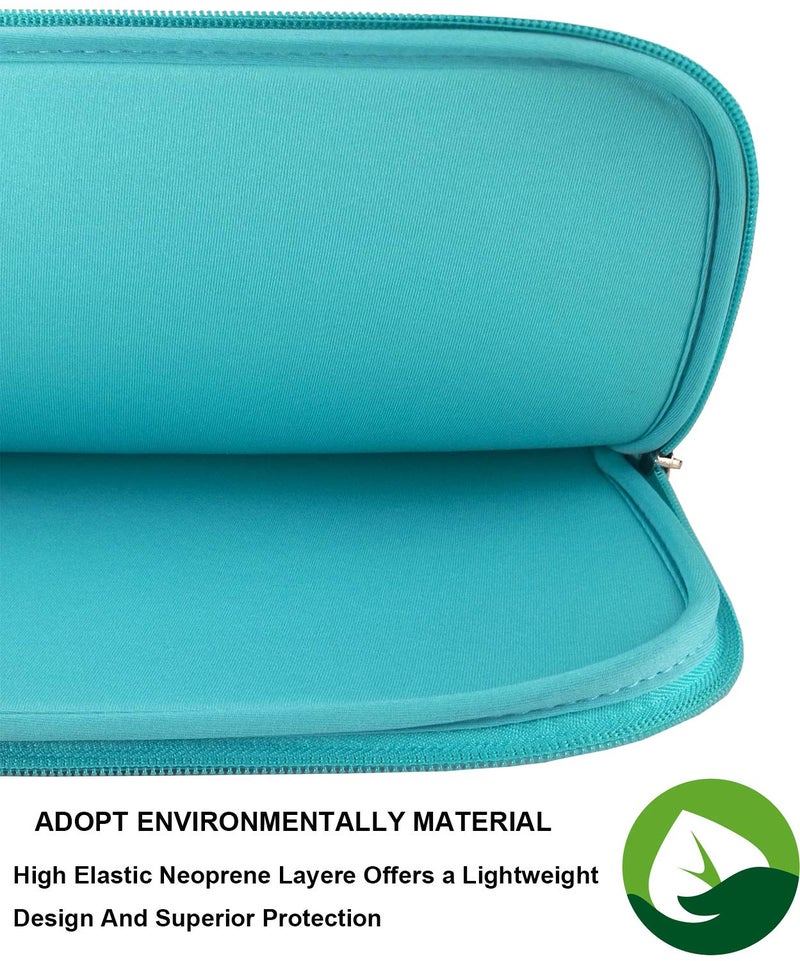 Naukay 15.6 Inch Laptop case Bag Against dust Resistant Neoprene Notebook Computer Pocket Sleeve/Tablet Briefcase Carrying Bag Compatible 15-15.6 Inch HP/Dell/Asus/Acer/Toshiba/Fujitsu-Blue - Image 2